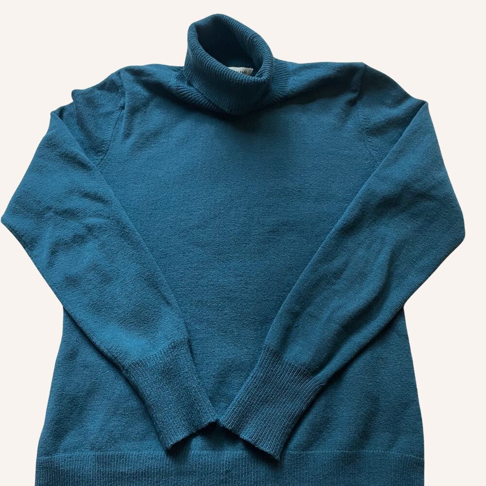 BANANA REPUBLIC FINE MERINO WOOL turtleneck sweater, size L, teal green